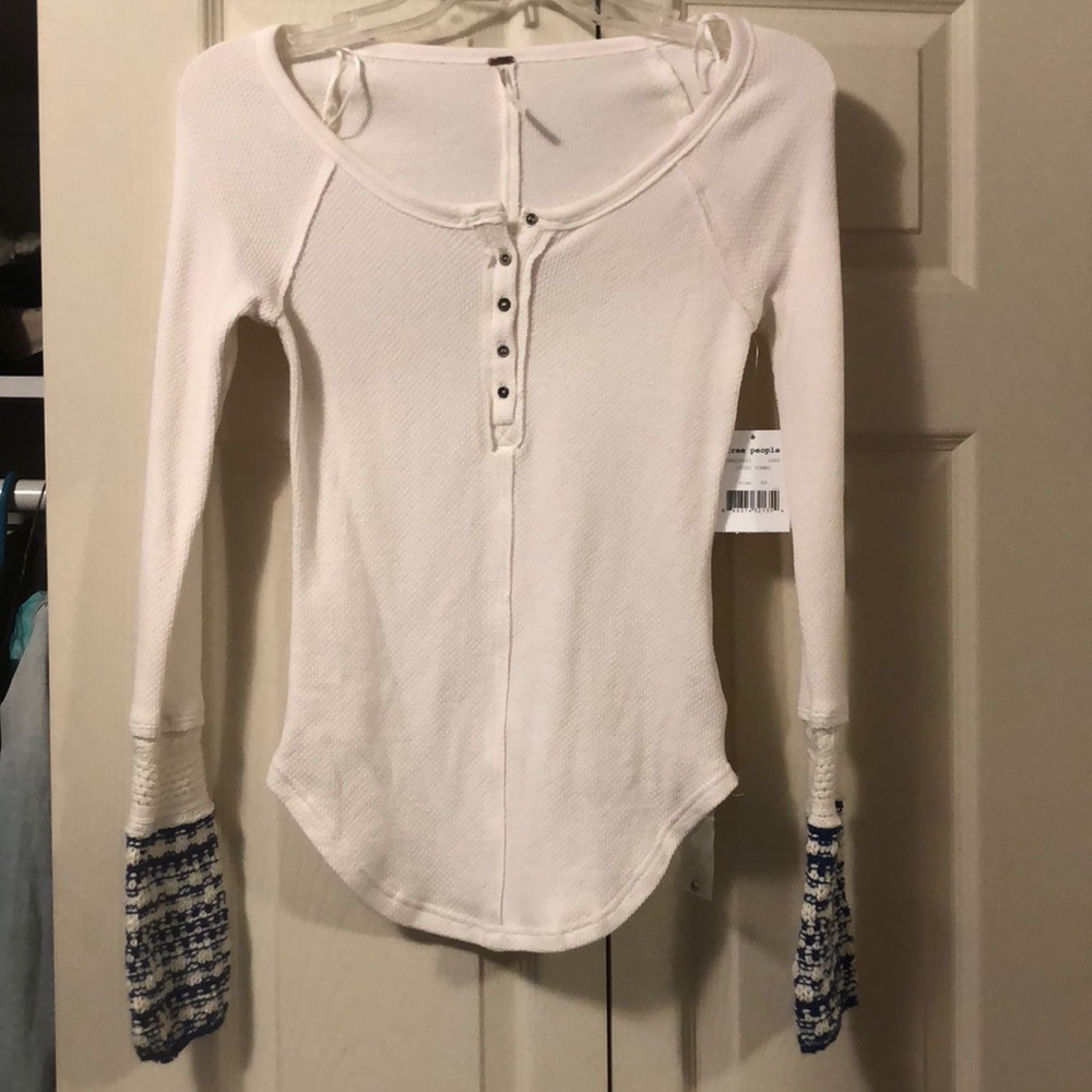 Free People Ivory Thermal Top